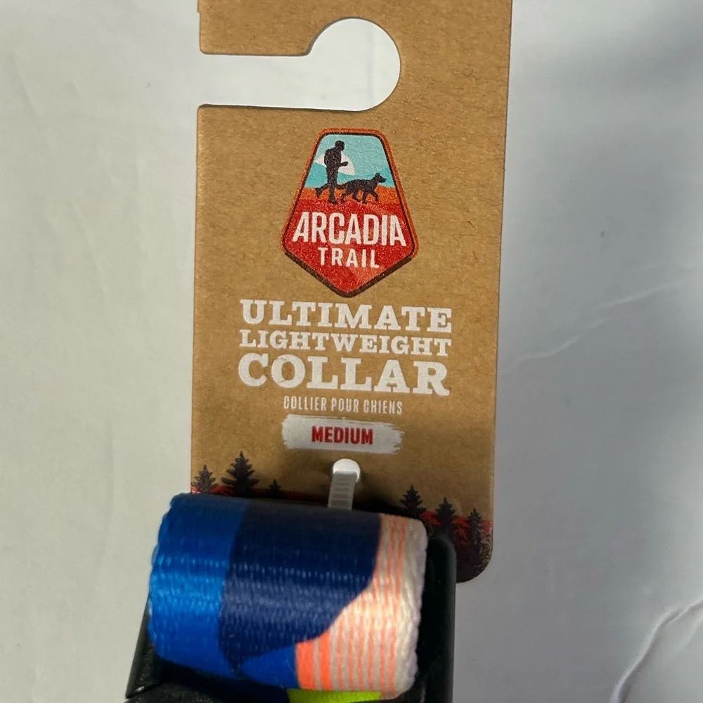 Arcadia Trail lightweight dog collar sunset sz M